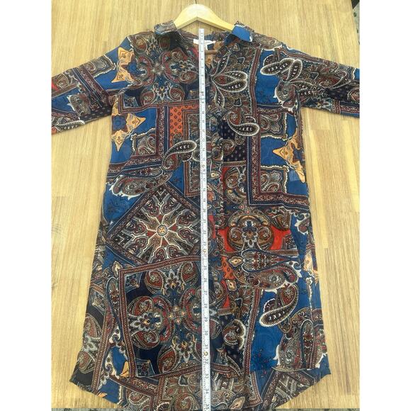 Haven and Blair London Vintage - Paisley Button Down Tunic Shirt Size Small - Picture 8 of 9
